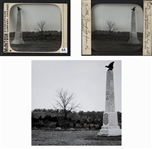 Civil War Magic Lantern Slide -- Showing the 27th Connecticut Infantry Monument at Gettysburg